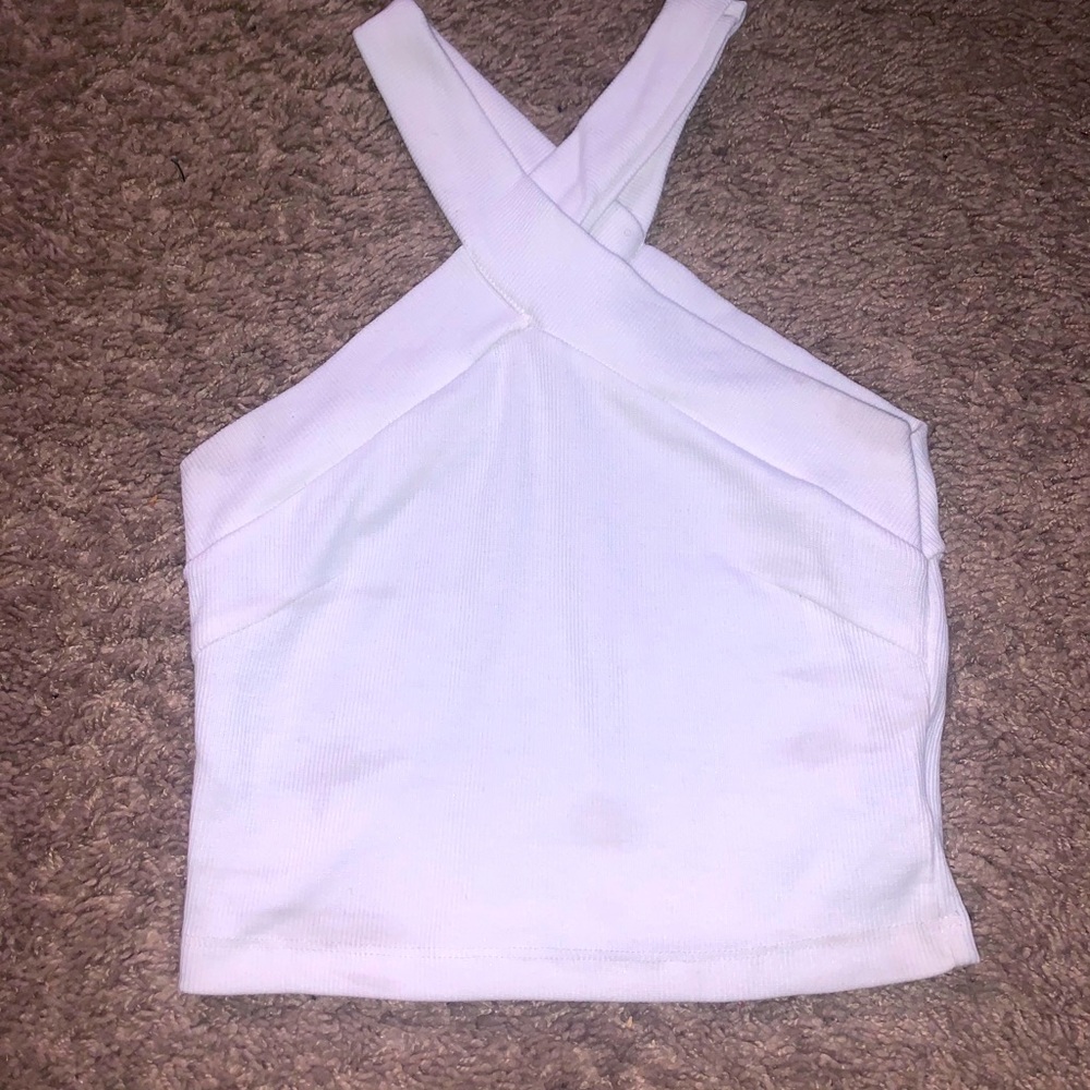 White crop top